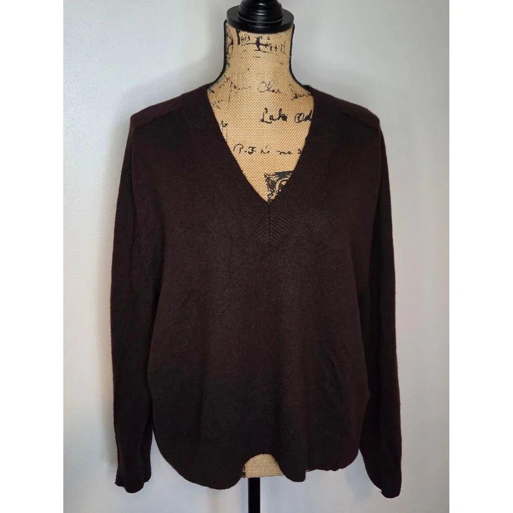 Madewell 100% Cashmere V-Neck Sweater Size XL